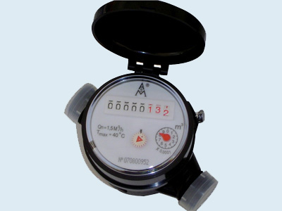 Single jet dry dial plastic water meter